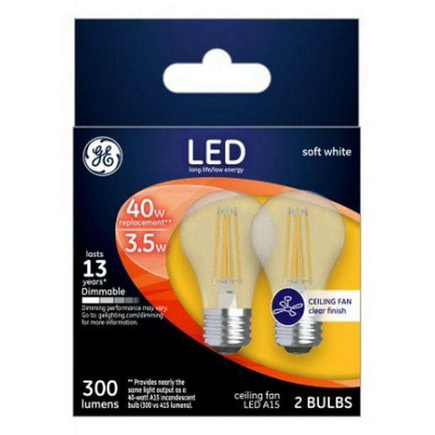 2 Pack G E LIGHTING 22589 Clear Blunt Bulb 2 Pack G E LIGHTING 22589 Clear Blunt Bulb